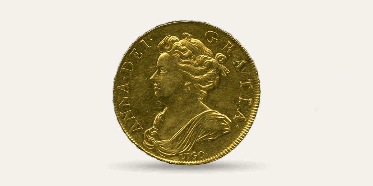 Queen Anne Vigo Five-Guinea Piece