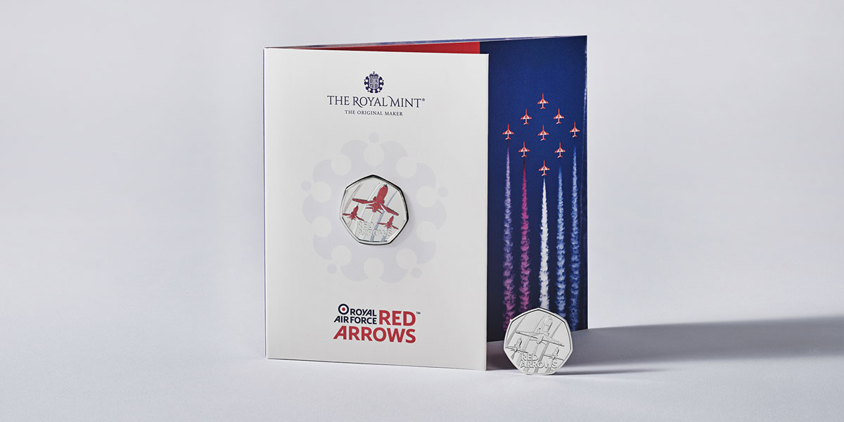 Red Arrows Colour Brilliant Uncirculated Coin