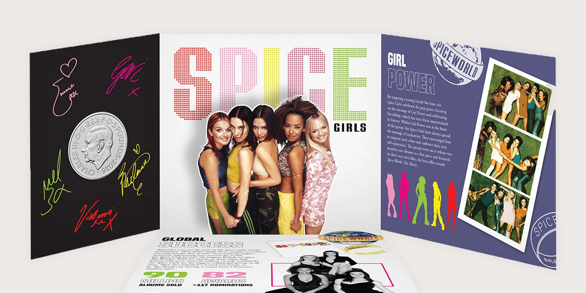Spice Girls Royal Mint Exclusive Coloured BU Coin
